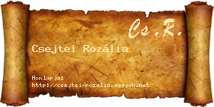 Csejtei Rozália névjegykártya