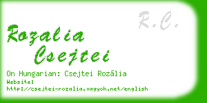 rozalia csejtei business card