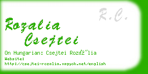 rozalia csejtei business card